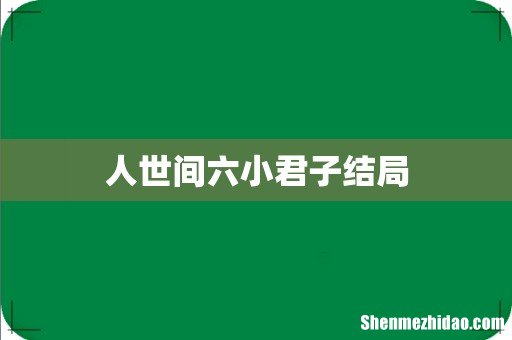 人世间六小君子结局