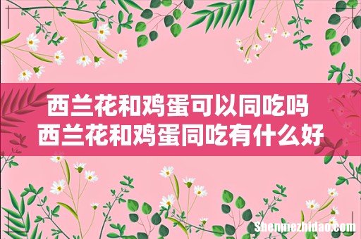 西兰花和鸡蛋可以同吃吗 西兰花和鸡蛋同吃有什么好处
