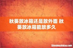 秋葵放冰箱还是放外面 秋葵放冰箱能放多久