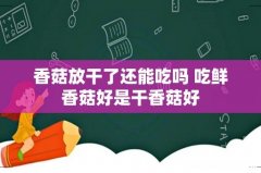 香菇放干了还能吃吗 吃鲜香菇好是干香菇好