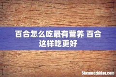百合怎么吃最有营养 百合这样吃更好