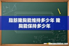 脂肪隆胸能维持多少年 隆胸能保持多少年