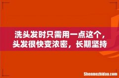 洗头发时只需用一点这个，头发很快变浓密，长期坚持不再掉发