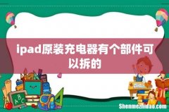ipad原装充电器有个部件可以拆的