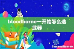 bloodborne一开始怎么选武器