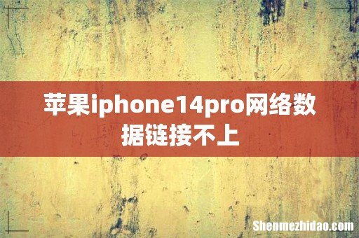苹果iphone14pro网络数据链接不上
