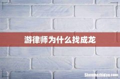 游律师为什么找成龙