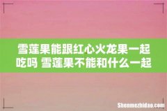 雪莲果能跟红心火龙果一起吃吗 雪莲果不能和什么一起吃