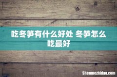 吃冬笋有什么好处 冬笋怎么吃最好