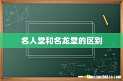名人堂和名龙堂的区别
