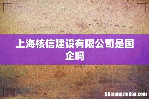 上海核信建设有限公司是国企吗