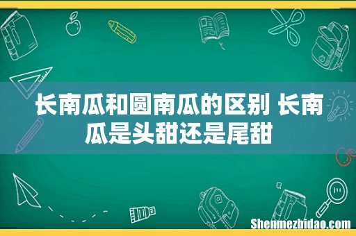 长南瓜和圆南瓜的区别 长南瓜是头甜还是尾甜