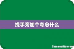 提手旁加个夸念什么