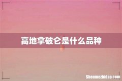 高地拿破仑是什么品种