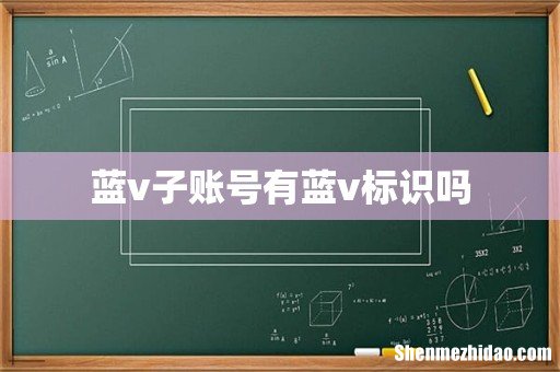 蓝v子账号有蓝v标识吗