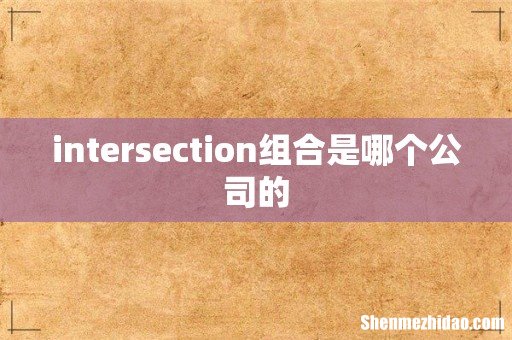intersection组合是哪个公司的