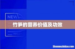 竹笋的营养价值及功效