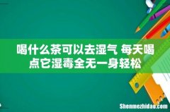喝什么茶可以去湿气 每天喝点它湿毒全无一身轻松