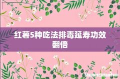 红薯5种吃法排毒延寿功效翻倍