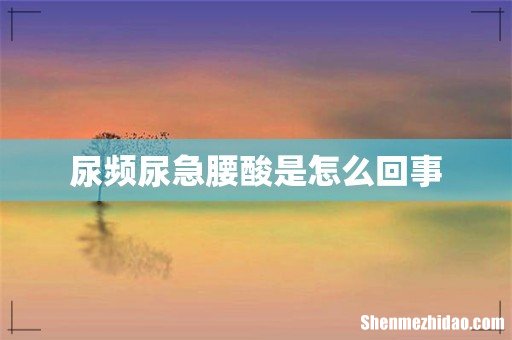 尿频尿急腰酸是怎么回事