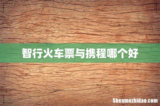 智行火车票与携程哪个好