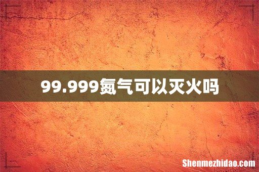 99.999氮气可以灭火吗