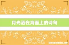 月光洒在海面上的诗句