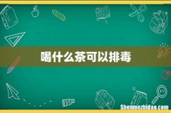 喝什么茶可以排毒