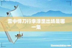 雪中悍刀行李淳罡出场是哪一集