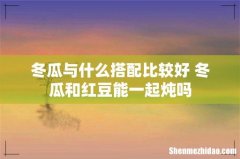 冬瓜与什么搭配比较好 冬瓜和红豆能一起炖吗