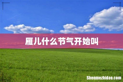 雁儿什么节气开始叫
