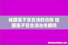 桂圆莲子百合汤的功效 桂圆莲子百合汤治失眠吗