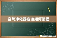 空气净化器应该如何清理