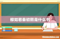 柳如若秦初熙是什么书