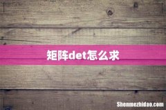 矩阵det怎么求