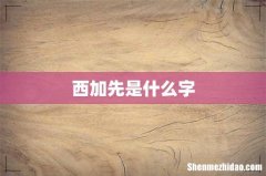 西加先是什么字