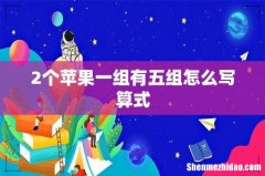 2个苹果一组有五组怎么写算式