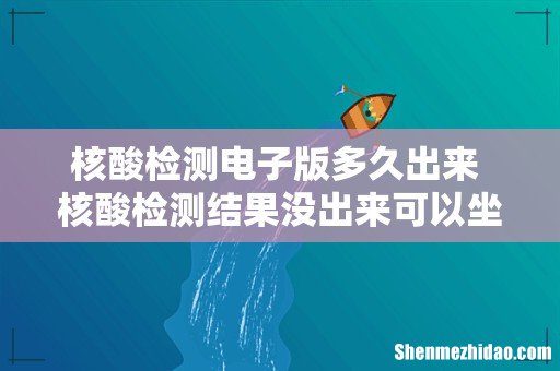 核酸检测电子版多久出来 核酸检测结果没出来可以坐高铁吗