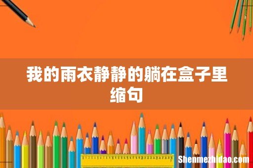 我的雨衣静静的躺在盒子里缩句