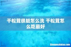 干松茸很脏怎么洗 干松茸怎么吃最好