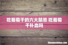 吃葡萄干的六大禁忌 吃葡萄干补血吗