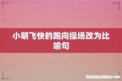 小明飞快的跑向操场改为比喻句