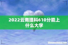 2022云南理科610分能上什么大学