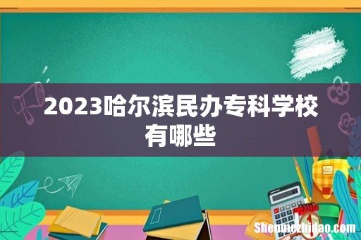 2023哈尔滨民办专科学校有哪些