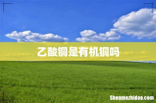 乙酸铜是有机铜吗