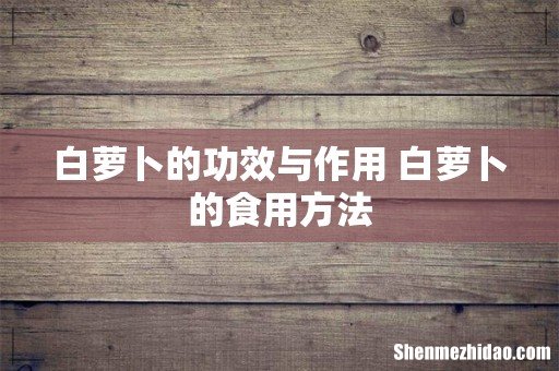 白萝卜的功效与作用 白萝卜的食用方法
