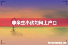 非亲生小孩如何上户口