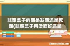 韭菜盒子用烫面好还是死面好？ 韭菜盒子的面是发面还是死面
