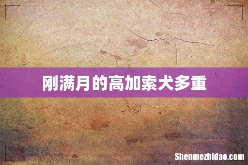 刚满月的高加索犬多重