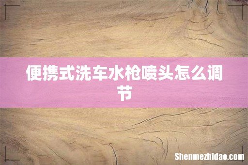 便携式洗车水枪喷头怎么调节